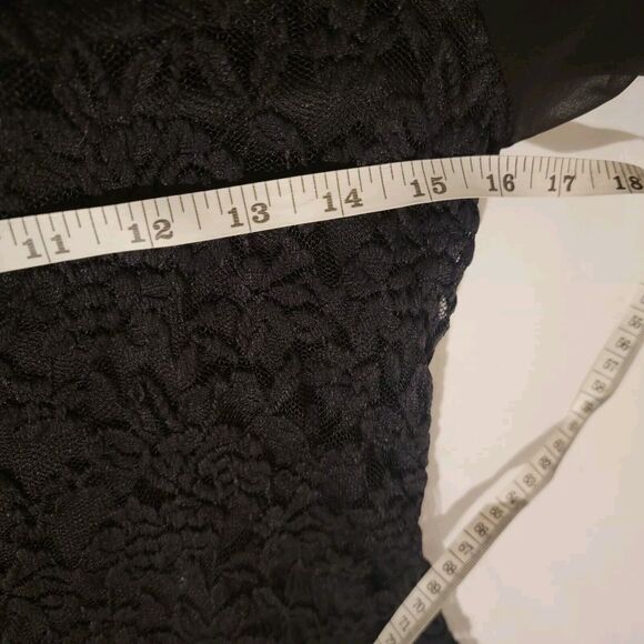 Vintage Connected Apparel Size 6 Dress Knee Length Scalloped Black Witchy Goth - Picture 9 of 10